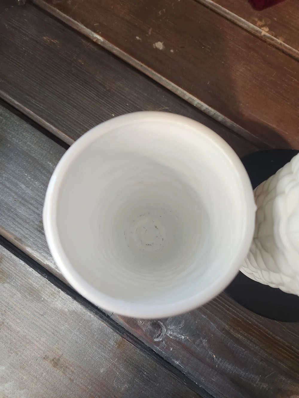 White Textured Ceramic Vase Pair - Floral Bubble Relief